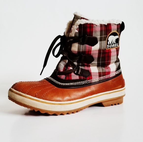 Sorel Shoes - Sorel plaid lace up boots size 9 -D7
